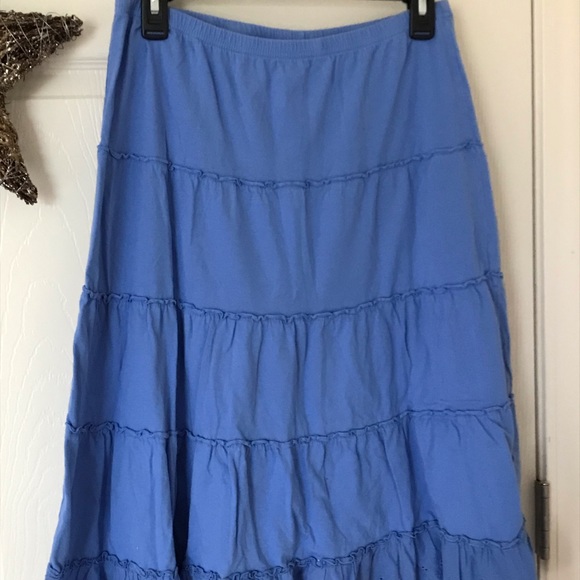 CHAPS blue XL(16) girls midi cotton skirt - Picture 1 of 4